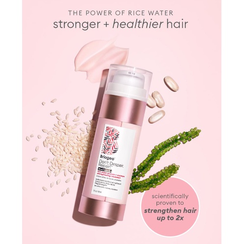 Sample Phục Hồi Và Dưỡng Tóc Hư Tổn Briogeo Rice water protein + moisture strengthening treatment 11.8mlx2