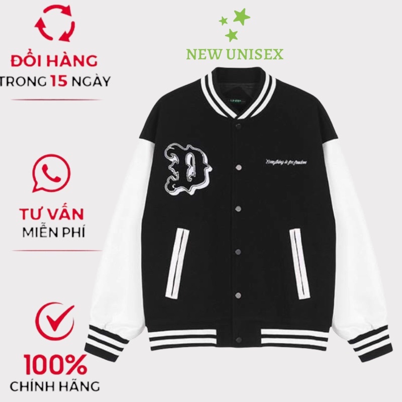 Áo Khoác Bomber D Phối Tay Trắng Áo khoác Nam Nữ Chất nỉ ngoại unsiex nam nữ - TP135 [NewUnisex]