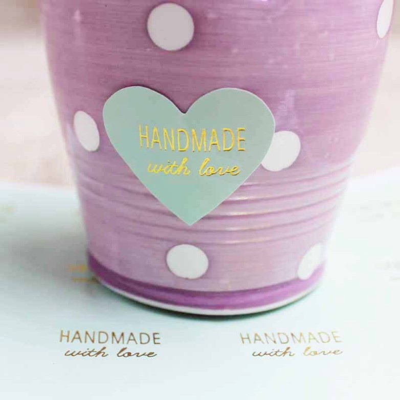 Bộ 16 Sticker hình trái tim dán hộp bánh handmade, quà tặng DYI dễ thương, tem dán quà tặng, túi giấy, thiệp Q680