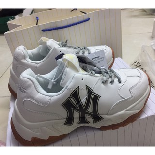 [Hàng cao cấp + Full Box + Tặng Tất] Giày M.L.B NY Yankee White Black