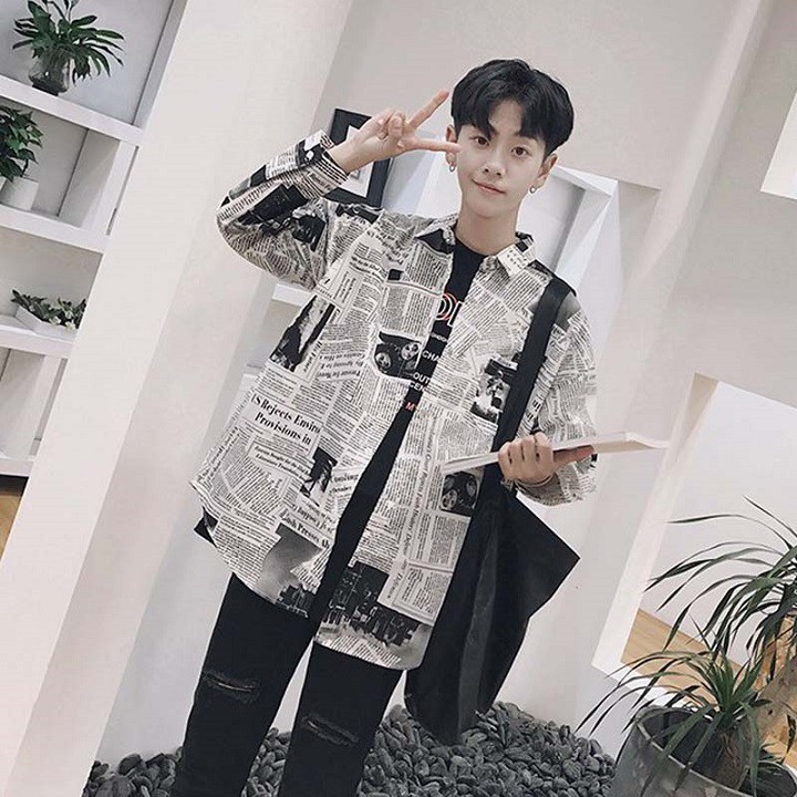 Áo sơ mi hình báo fashion Mã: NM645 (KÈM ẢNH THẬT)