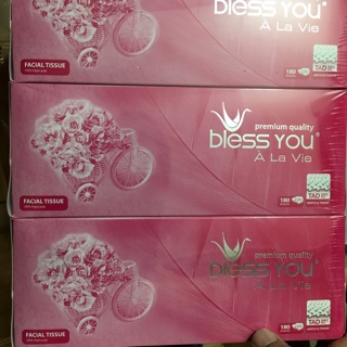 Khăn giấy lụa Bless You hộp 180 tờ