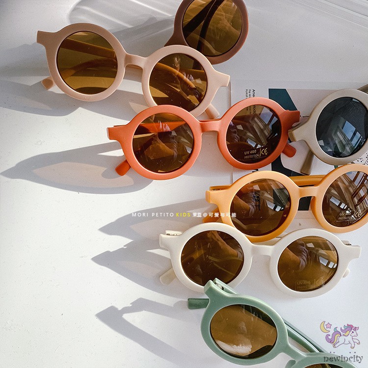 Kính Mát Màu Trơn Phong Cách Hàn Quốc Đáng Yêu Cho Bé