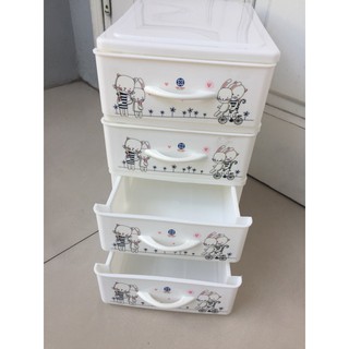 Tủ Nhựa Mini 4 Ngăn (Tủ Nhỏ Không Đựng Quần Áo)