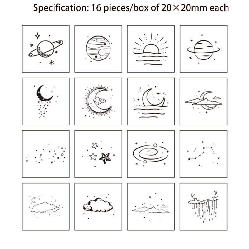 Set 16 tấm gỗ cao su dùng để trang trí album ảnh DIY