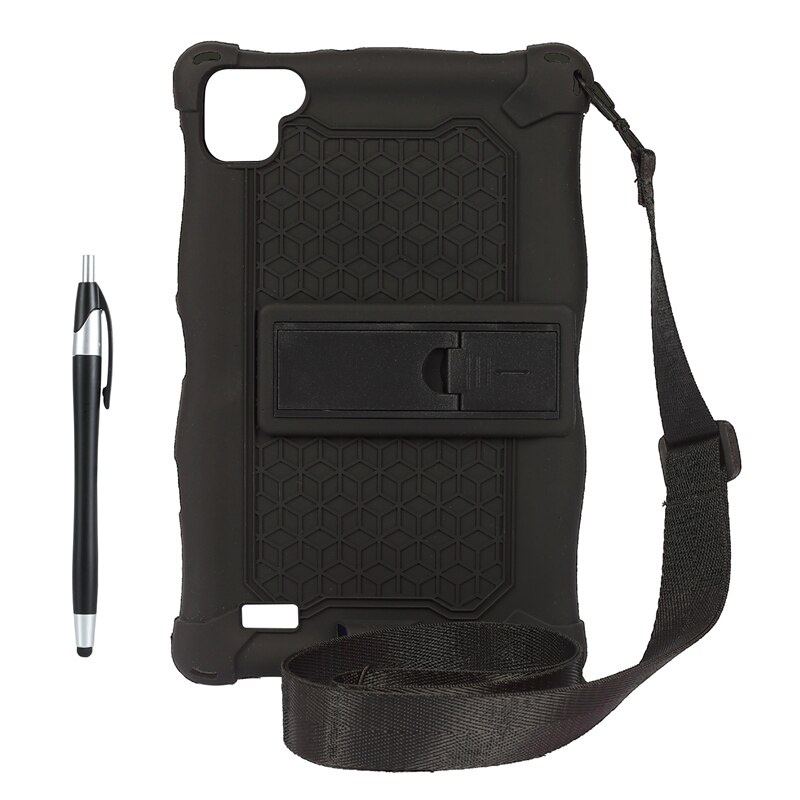 Ốp máy tính bảng silicon có giá đỡ và dây đeo dành cho Samsung Galaxy Tab A7 Lite 2021 8.7 Inch T220 T225