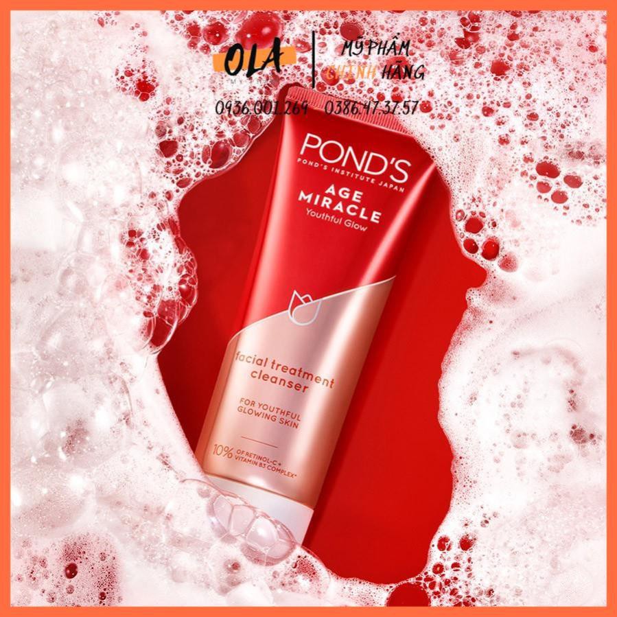 Sữa Rửa Mặt Ngăn Ngừa Lão Hóa Cao cấp Pond's Age Miracle 100ml - mỹ phẩm ola