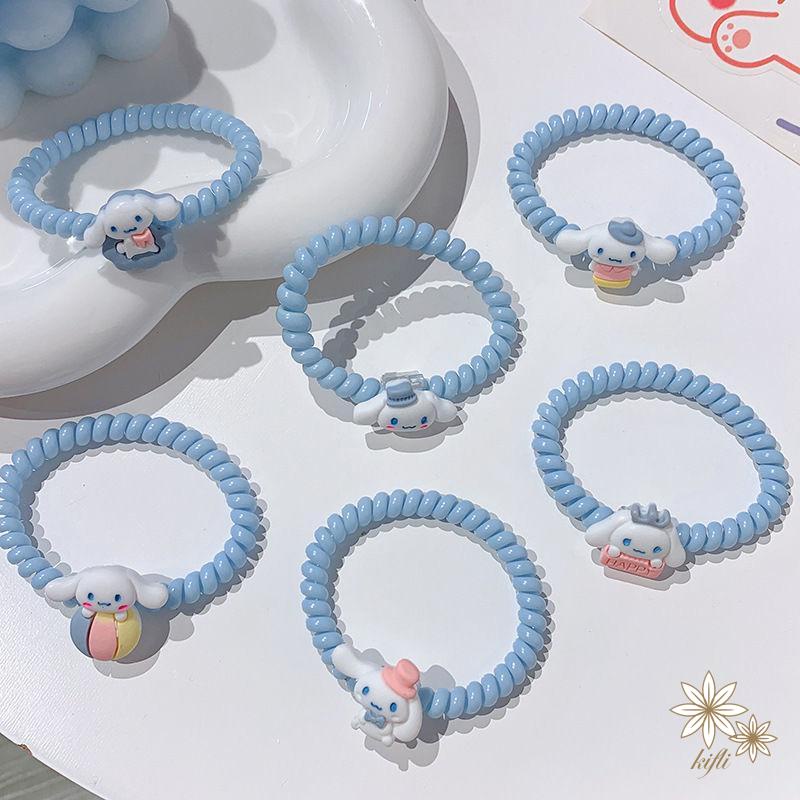 【kifli】Dây Buộc Tóc Cao Su Hình Chú Chó Cinnamon Dễ Thương Phong Cách Mới Cho Nữ