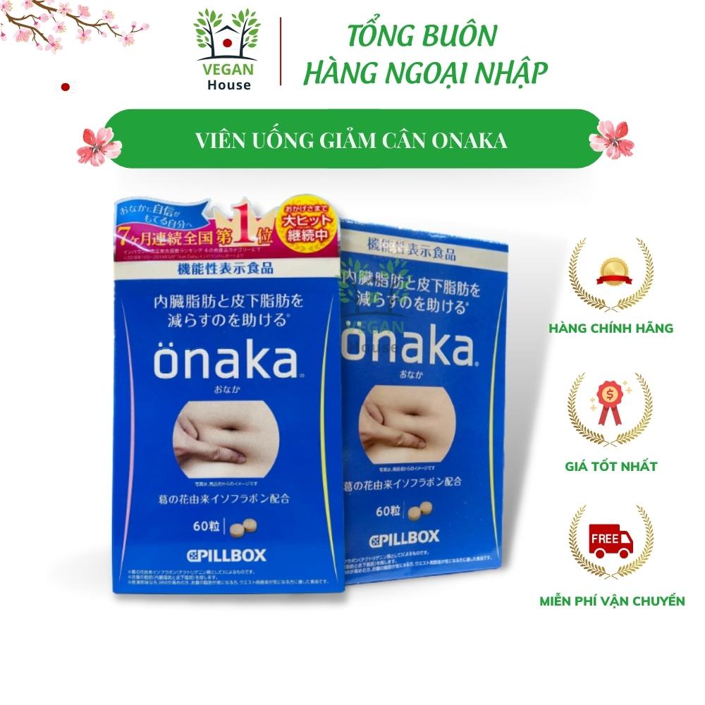 Viên uống giảm cân Onaka giảm mỡ bụng hiệu quả an toàn Onaka Pillbox Nhật bản 60 viên