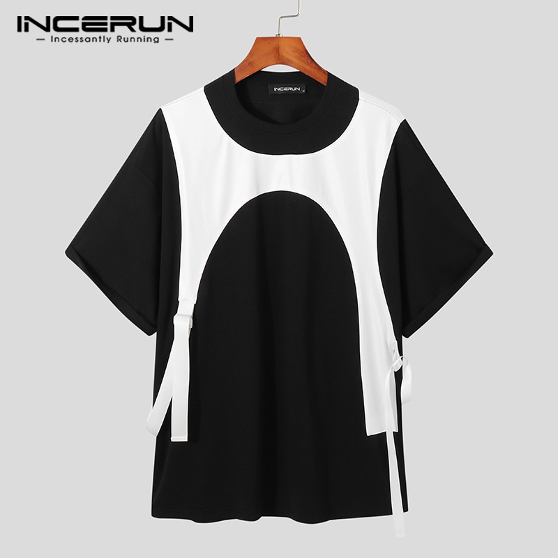 Áo thun tay ngắn INCERUN thời trang dành cho nam