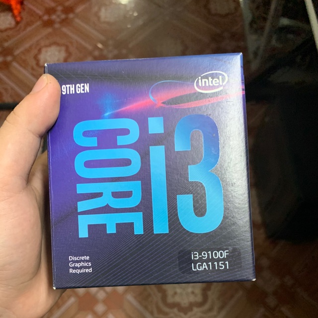 CPU chip core i3 9100f new box