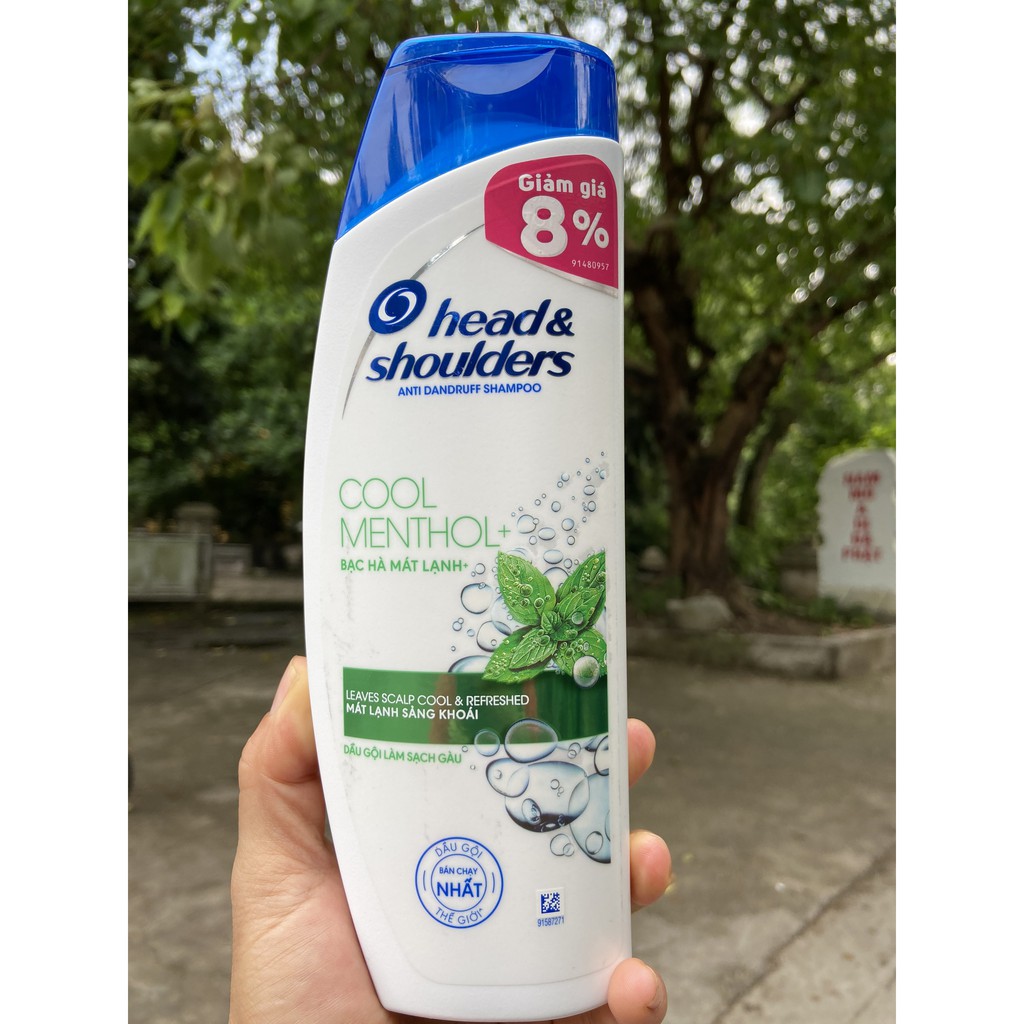 DẦU GỘI ĐẦU HEAD AND SHOULDERS BẠC HÀ MÁT LẠNH COOL MENTHOL 350ML
