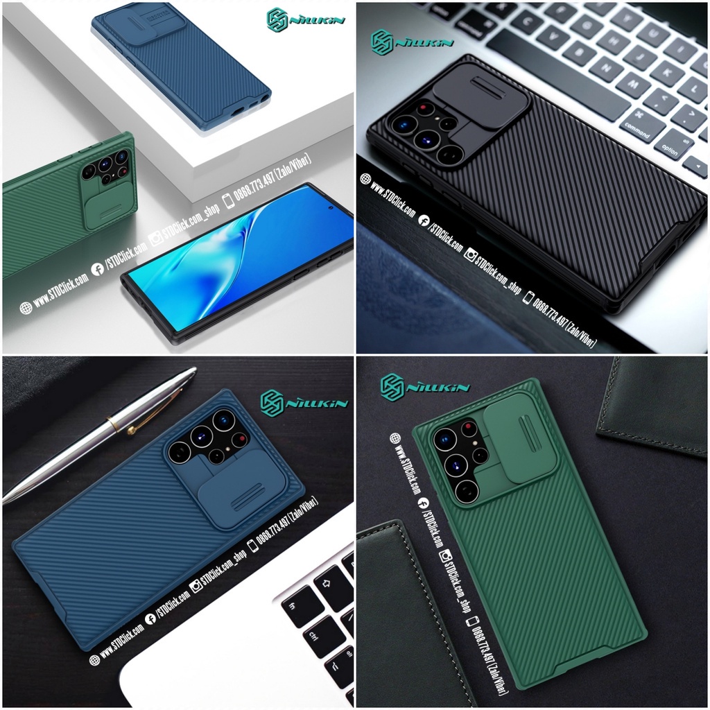ỐP LƯNG SAMSUNG GALAXY S22 5G - S22 PLUS 5G - S22 ULTRA 5G NILLKIN CAMSHIELD PRO BẢO VỆ CAMERA CHÍNH HÃNG
