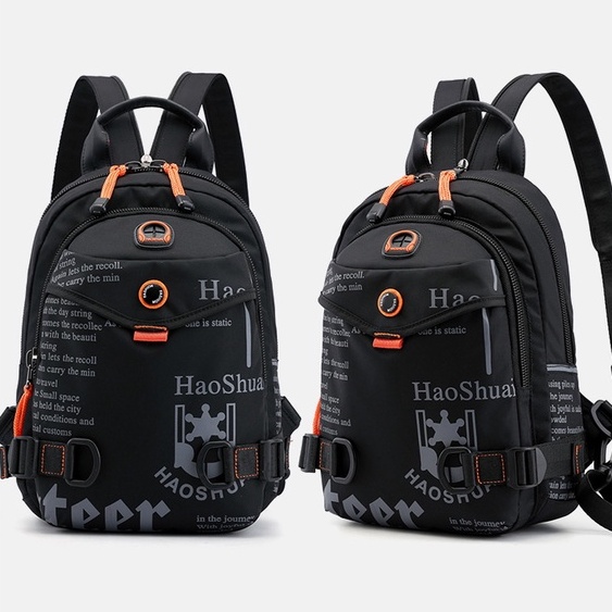 Balo Nam Mini Nhỏ Gọn Haoshuai Thiết Kế Thời Trang Hiện Đại Chống Nước LEO T46