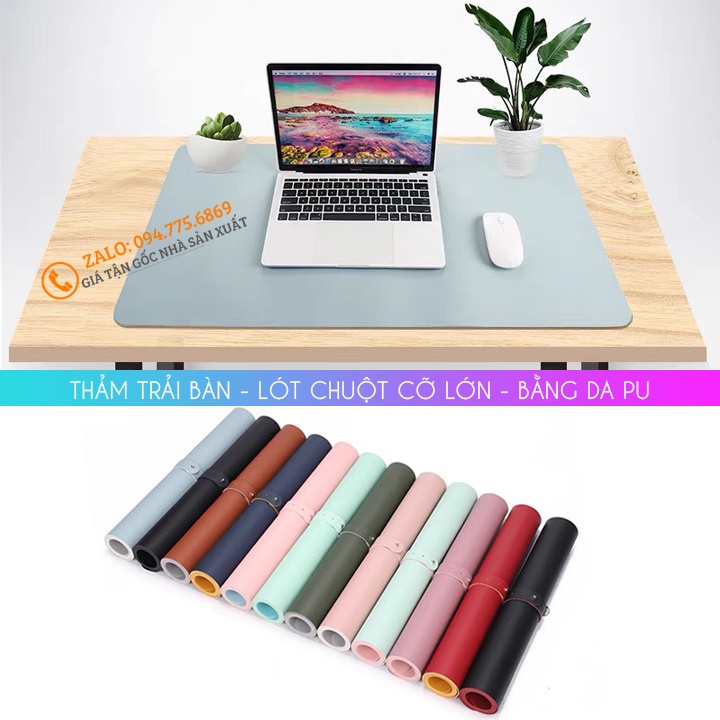 Tấm lót bàn di chuột cỡ lớn - Thảm da trải bàn làm việc Deskpad - Lót Chuột Mouse pad bằng da PU - Di chuột mượt mà