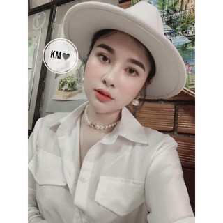Set choker và khuyên tai ngoc