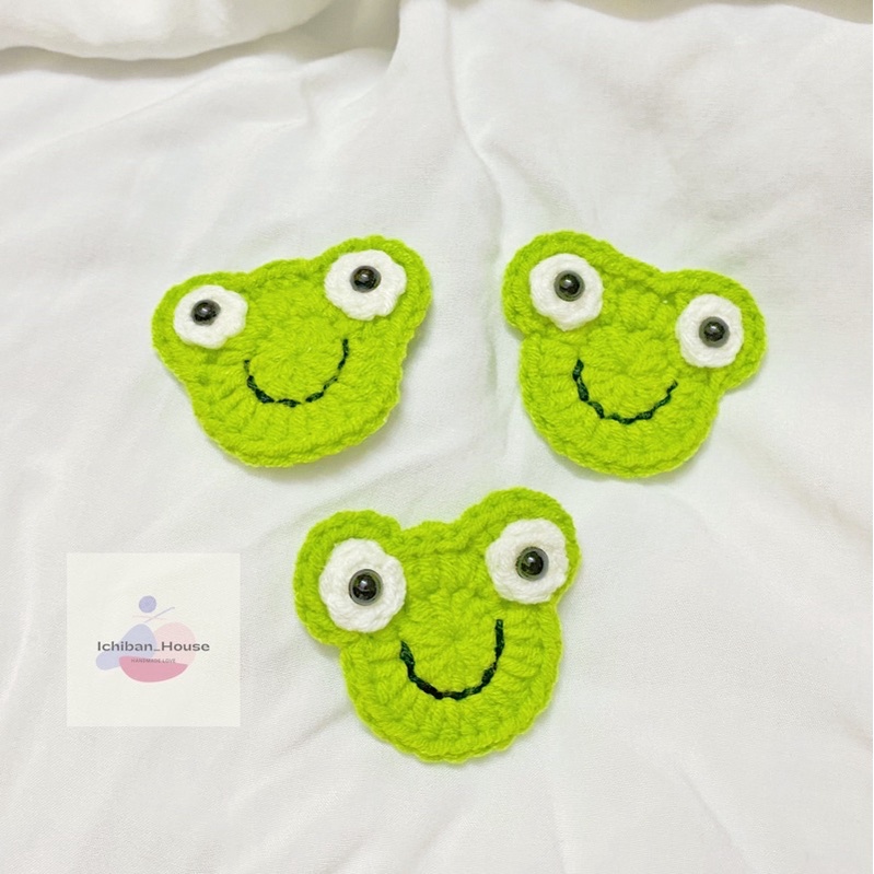 Pin cài áo len móc hoạ tiết dễ thương/ handmade crochet pin