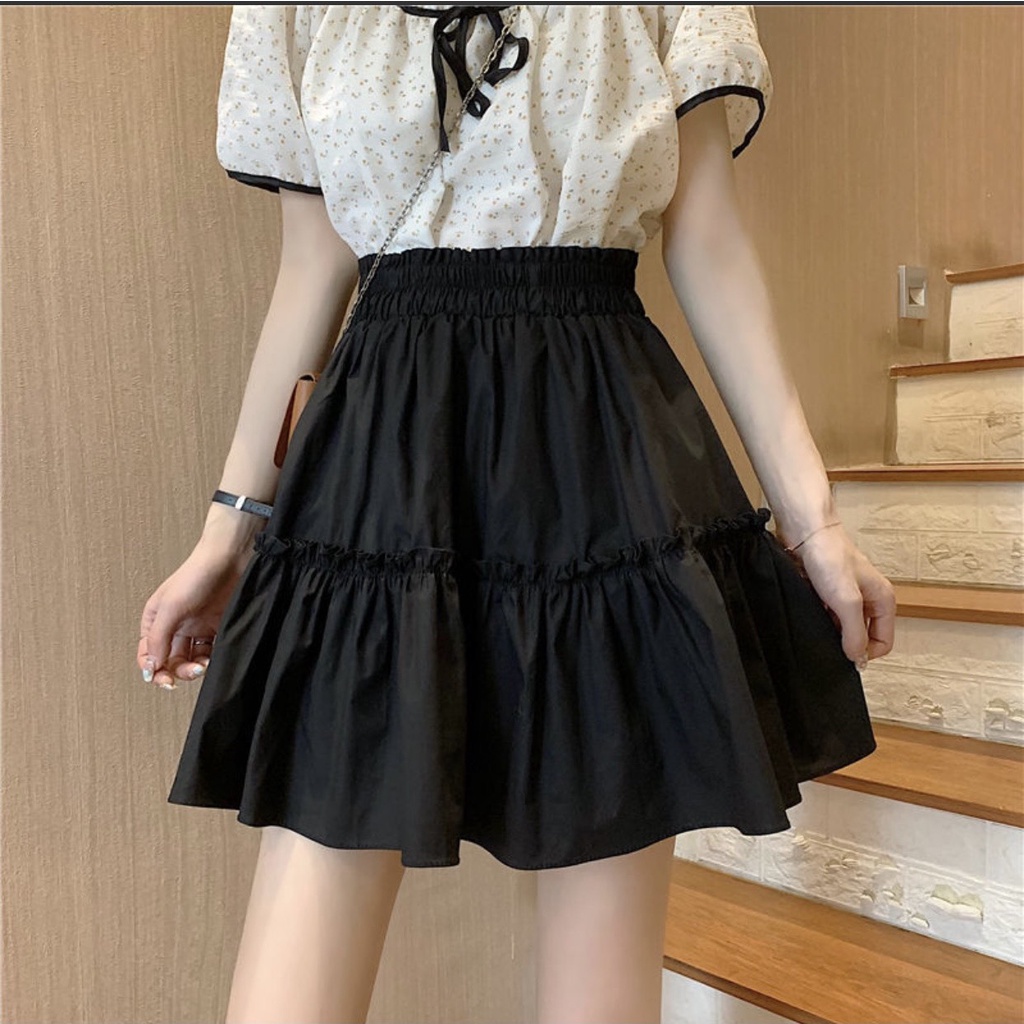 Chân váy nữ thời trang 2 tầng xòe ngắn nhún bèo CV414 SUTANO | BigBuy360 - bigbuy360.vn