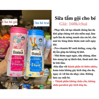 Sữa tắm gội Balea Kids cho bé