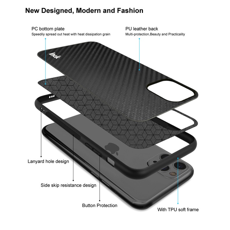 Ốp Điện Thoại Da PU Phối PC Cứng Họa Tiết Sợi Carbon Chống Sốc Cho Asus ROG Phone 3 ZS661KS ROG Phone3 Strix