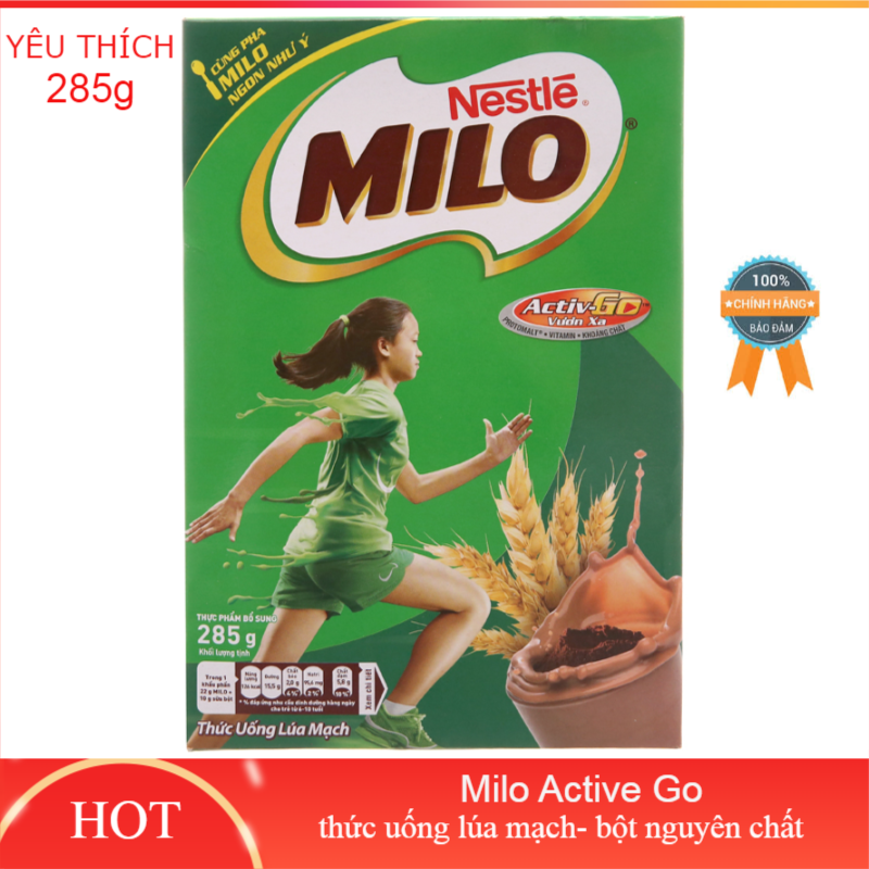 Bột thức uống lúa mạch Milo Active Go hộp 285g