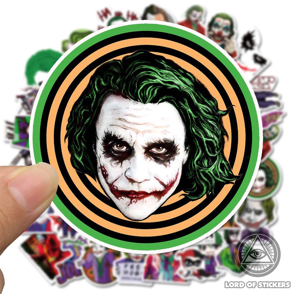 Set 50 Miếng Dán Hình Nhân Vật Joker Sticker DC Comics Chống Thấm Nước Trang Trí Mũ Bảo Hiểm, Laptop, Vali, Xe, Sổ