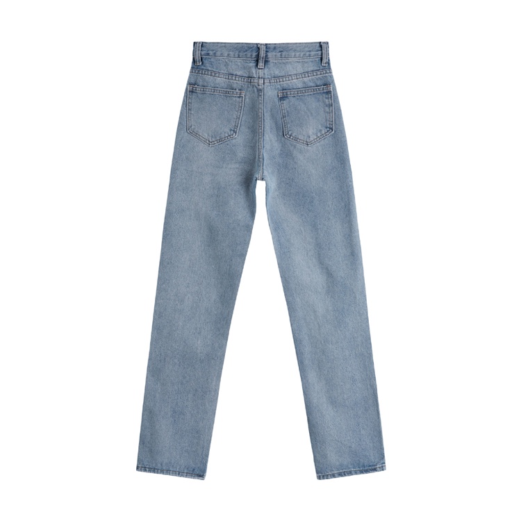DUNEA Quần Denim Ống Rộng Lưng Cao Xẻ Tà Gợi Cảm Cho Nữ DUNEA0908