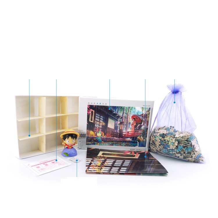 Tranh Ghép Hình 1000 Mảnh Gỗ Có Kèm Keo Gắn KT 75x50/ Jigsaw Puzzle 1000 Pcs 10-048