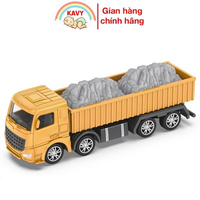 Đồ chơi xe tải chở đồ KAVY hơp kim sắt và nhựa an toàn kèm 2 cục đá