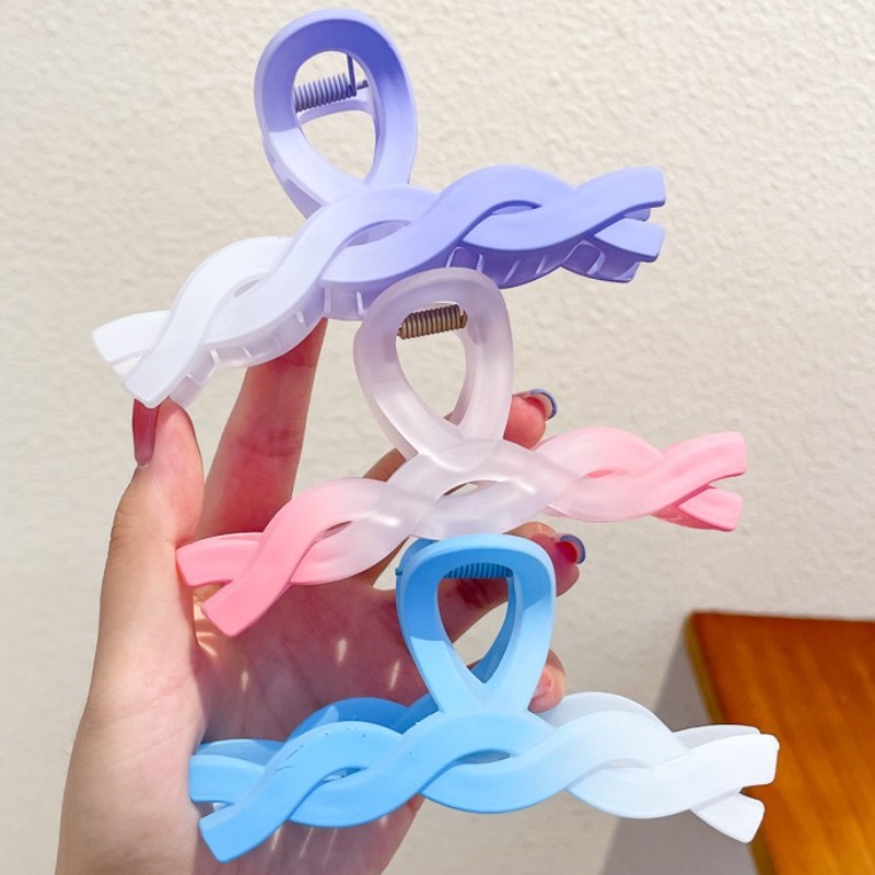 Kẹp Tóc Cỡ Lớn Màu Gradient Phong Cách Hàn Quốc Thời Trang Cho Nữ