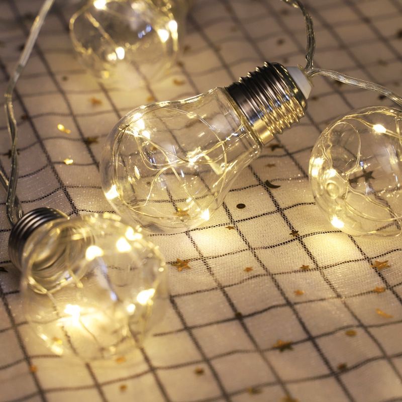 Outdoor LED Solar Light Edison Vintage Plastic 10 Bulbs Hanging Waterproof String Lights【lyfs】