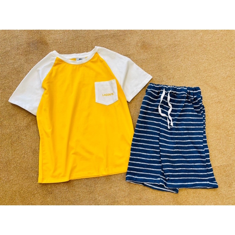 set đồ bộ lacoste bé trai chất thun cotton