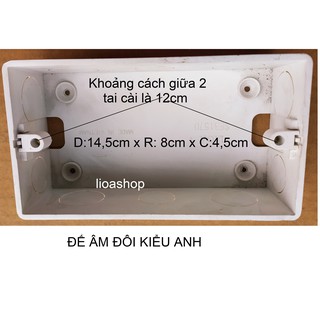 ĐÉ ÂM ĐÔI - ĐẾ NỔI ĐÔI LIOA CHO MẶT ĐÔI KIỂU ANH.