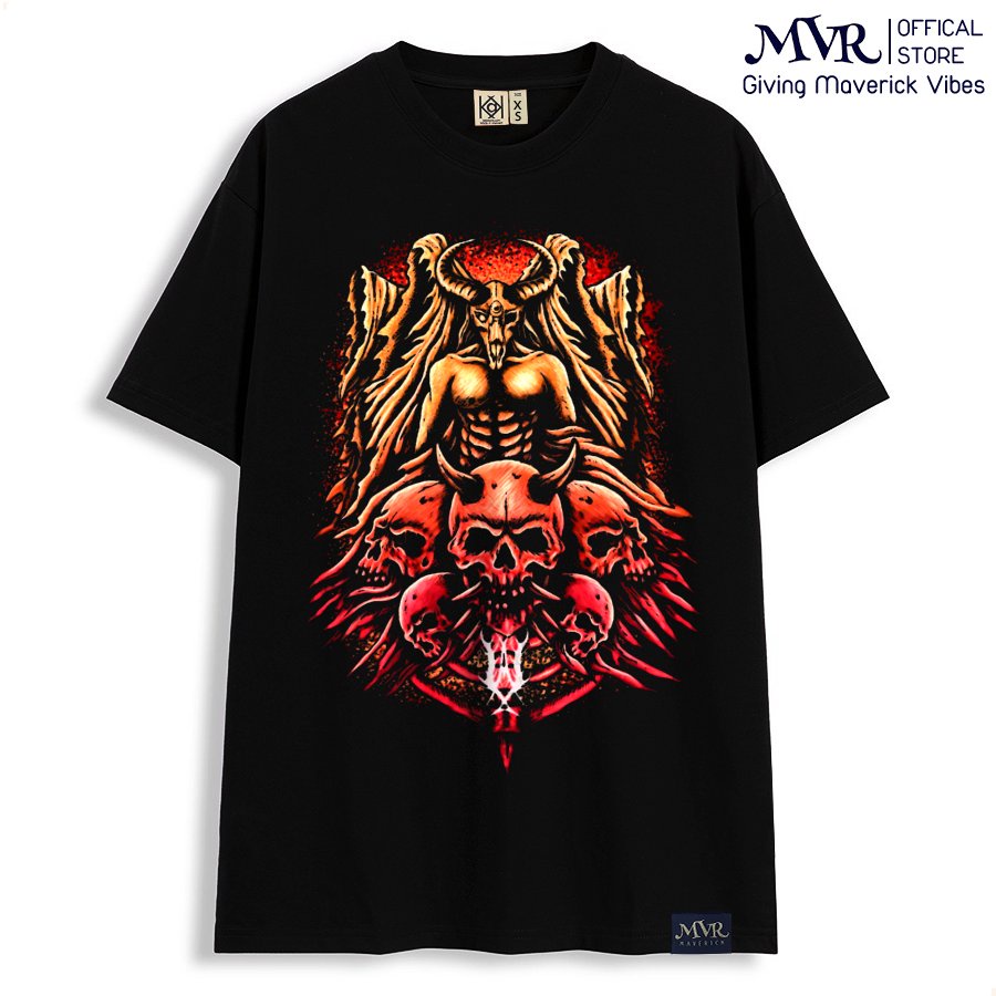 Áo phông nam thun nữ Cotton phom rộng Satan chất lừ mạnh mẽ độc đáo tay lỡ MVR size rộng tee Mỹ BB4340