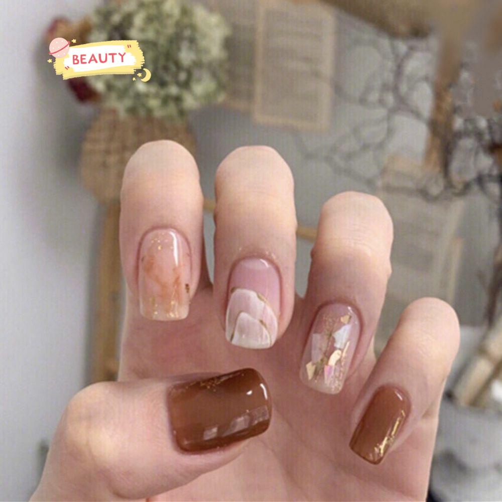 Bộ 24 Móng Tay Giả Đầu Vuông/Vuông Ốp