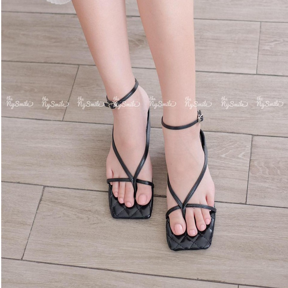 Giày sandal xỏ ngón lót dập chỉ - THENYSMILE - Vuitonn 2