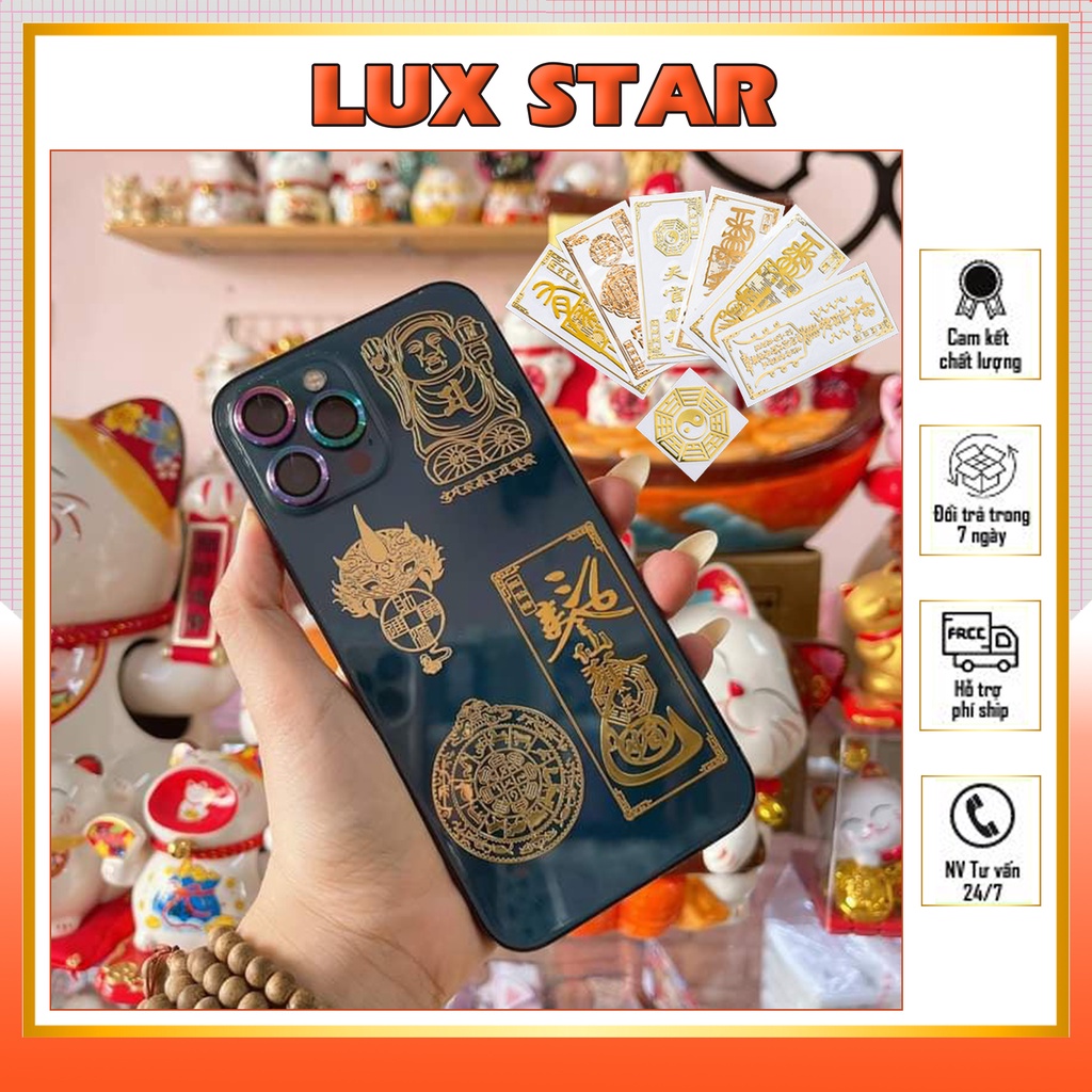 Miếng Dán Linh Phù - Tài Lộc, May Mắn, Hộ Mệnh Phong Thuỷ, Bình An, Phù Hộ Sức Khỏe ( Dán Điện Thoại, Đồ Dùng,...)