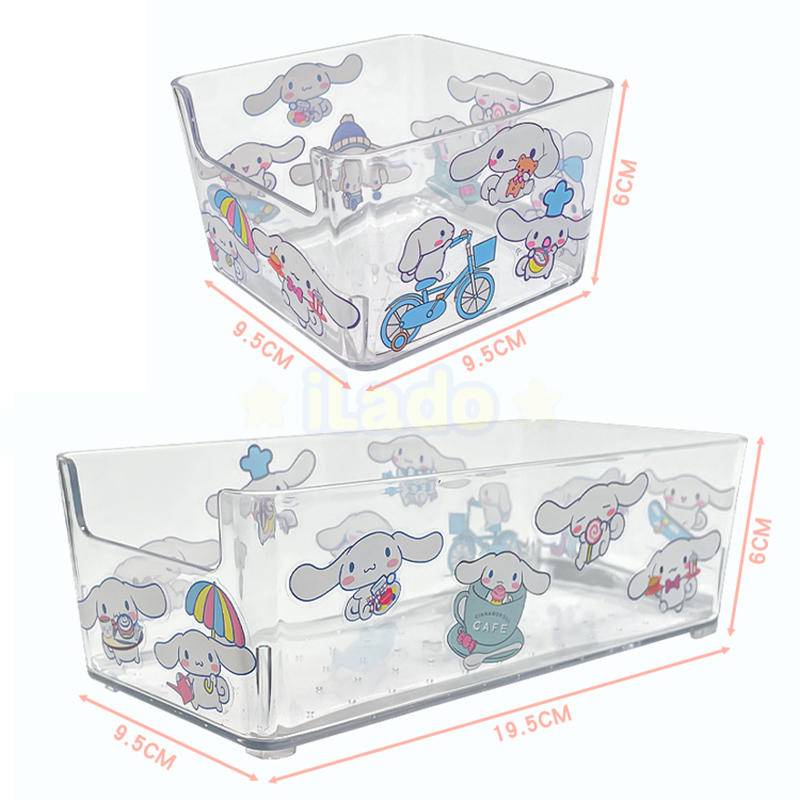 ⭐ iLado ⭐ kệ văn phòng phẩm để bàn tủ nhựa ghép túi trong dễ thương In Họa Tiết Hoạt Hình hộp văn phòng phẩm suốt kệ sổ tay tủ mini tủ để bàn chất lượng cao cất gọn gàng In Họa Tiết Hoạt Hình