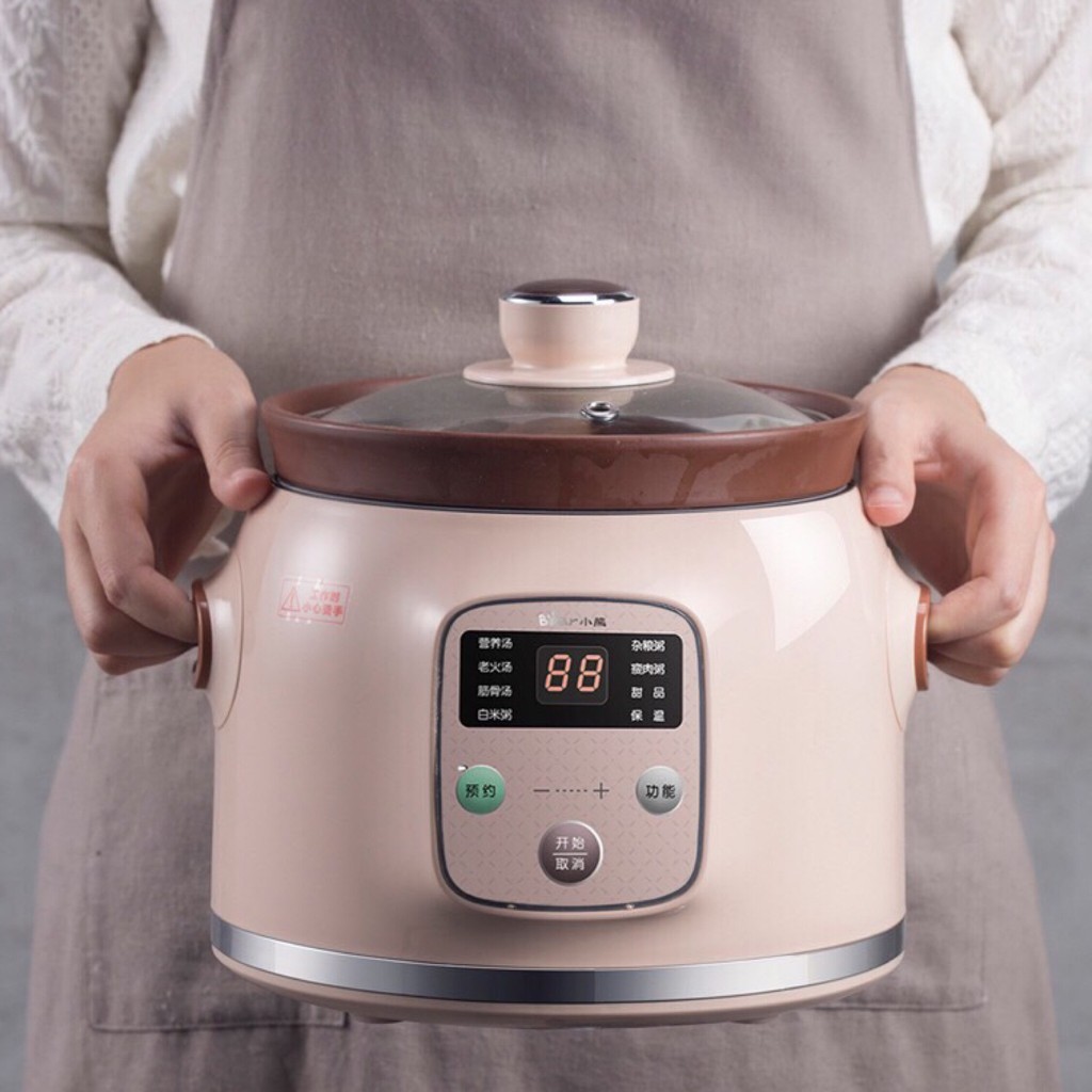 Nồi Hầm Tử Sa, Hầm Chậm Đa Năng Bear, Hầm Cháo, Chưng Yến, Nấu Canh, Súp Chính Hãng 02 Lít - BH 6 Tháng