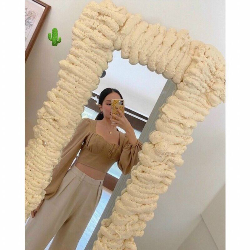 Áo croptop cúp ngực hở lưng thắt nơ tôn dáng