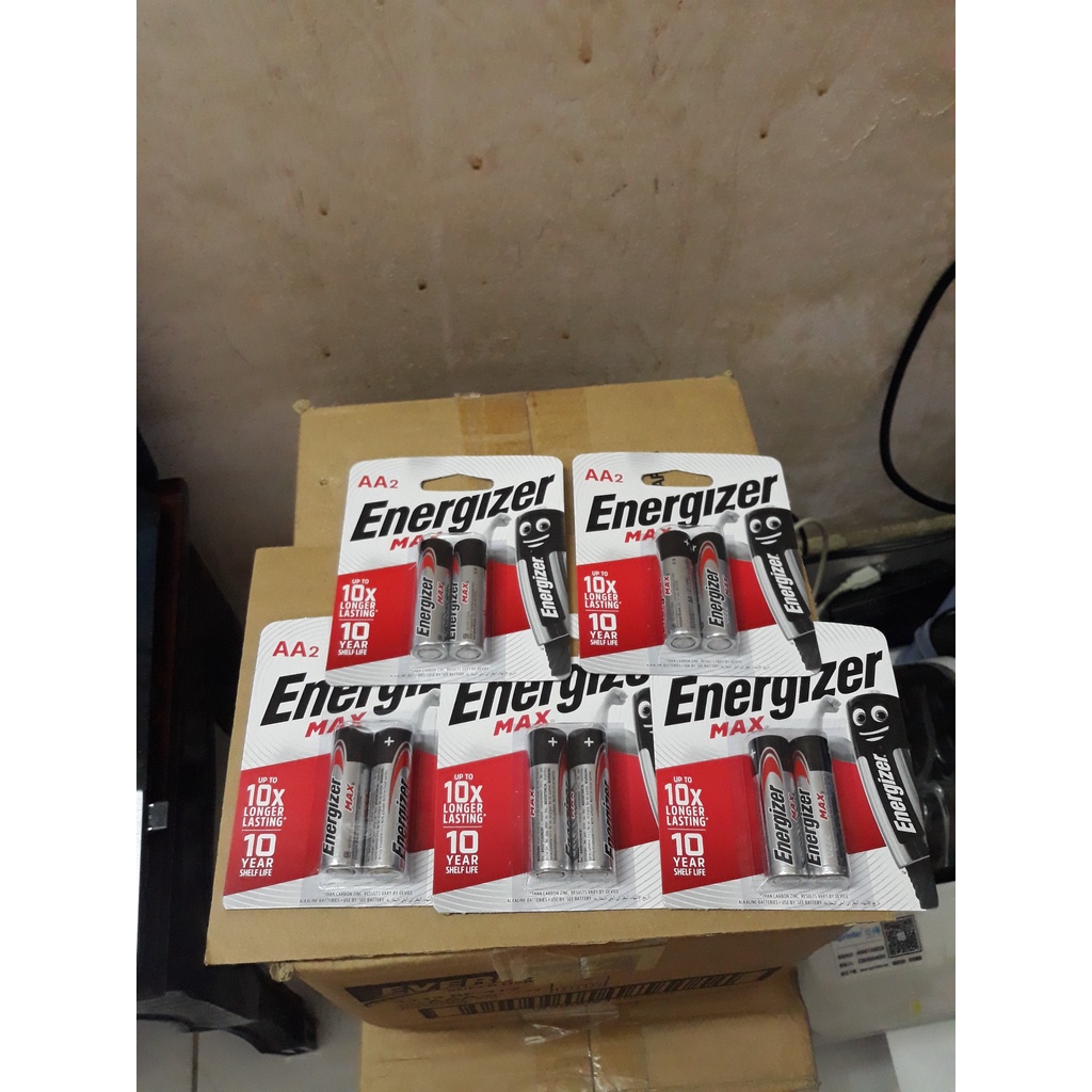 COMBO 10 VIÊN PIN TIỂU AA (VỈ 2 VIÊN) ENERGIZER MAX E91 BP2  [CHÍNH HÃNG]