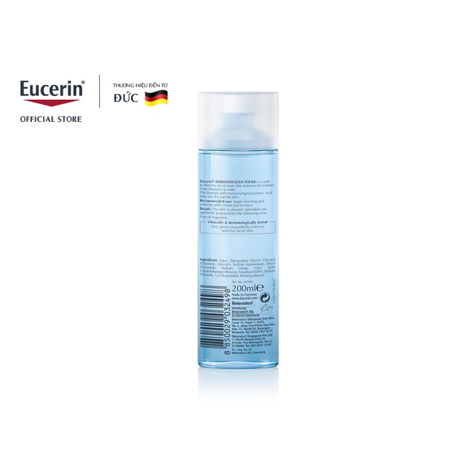 Nước cân bằng cho da nhạy cảm Eucerin Dermato Clean Toner 200ml - 63995