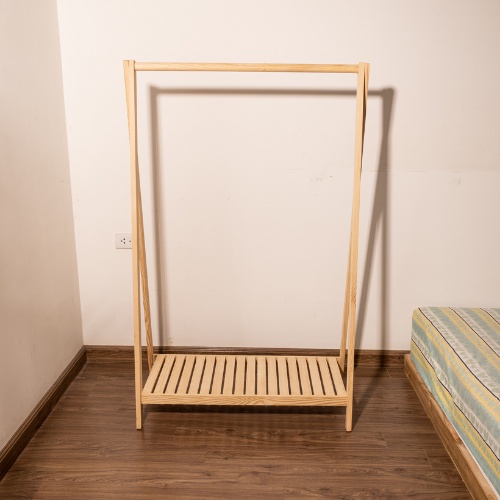Kệ treo quần áo chữ A 1 tầng gỗ thông cao cấp - Giá treo quần áo decor chống mối mọt chịu tải - BH 12T Tê Decor Official