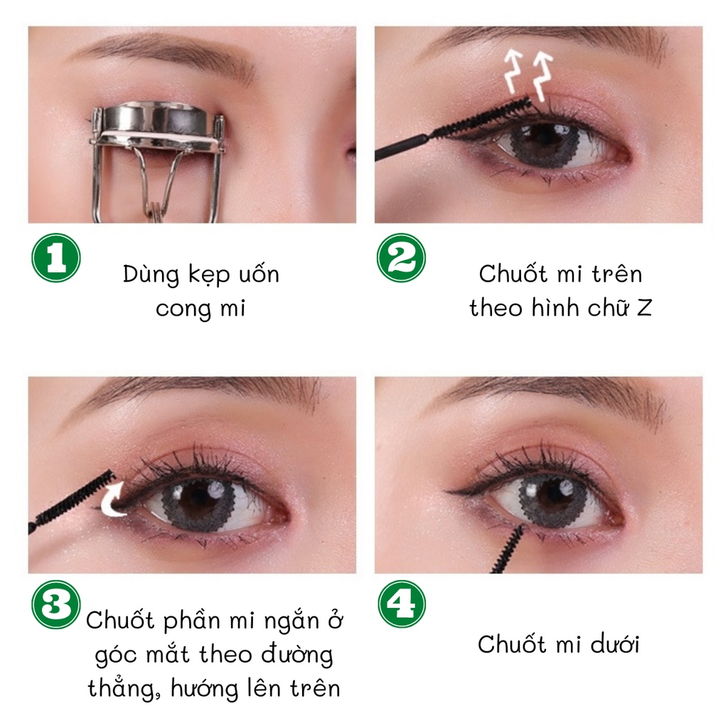 Mascara Glamcolour Đầu Mảnh Màu Đen | Siêu Dài Mi, Giữ Mi Cong, Dày Mi Tự Nhiên, Không Lem Không Trôi