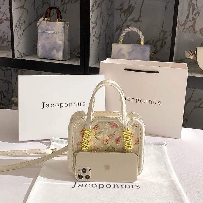 Túi đeo chéo mini Thiết kế ban đầu phù hợp 2022 mùa xuân và mùa hè Túi bánh quy đeo chéo đeo vai di động hình vuông Retro mới túi vuông