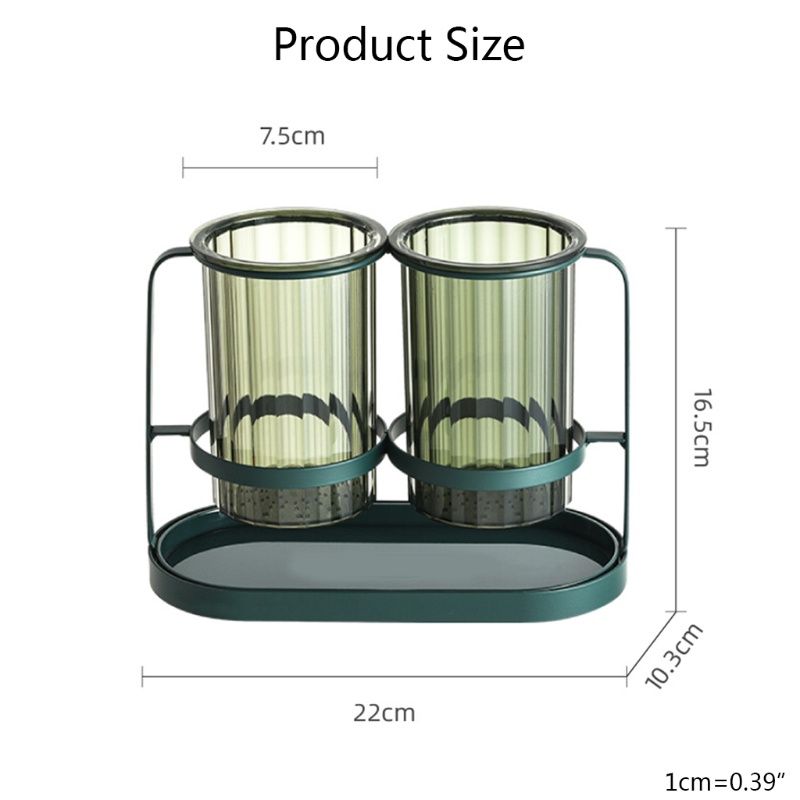 Giá Đỡ Đũa Muỗng Hai Tầng Đa Năng Có Khay Đựng Tiện Lợi Dành Cho Nhà Bếp