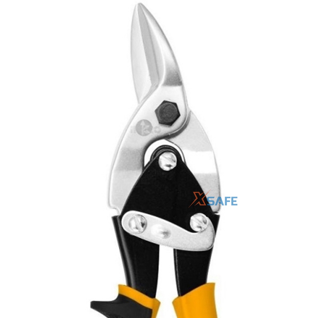 Kéo cắt tole cắt phải INGCO HTSN0110R tay cầm bọc cao su chuyên dụng chống trơn trượt thép carbon cao cấp