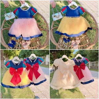 Đầm Công Chúa Bạch Tuyết __ Tặng kèm Cài tóc cho bé gái