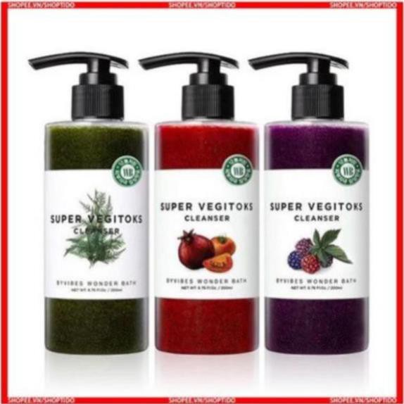 ✅ (HÀNG CHUẨN AUTHENTIC) Full size - 300 ml - Sữa rửa mặt rau củ thải độc Super vegitoks cleanser Wonder bath | BigBuy360 - bigbuy360.vn