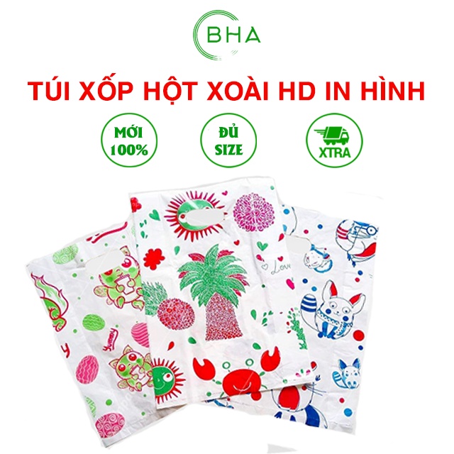 [Mã BMBAU50 giảm 10% đơn 99k] 1 kg túi xốp hột xoài BHA nilong HD in hình